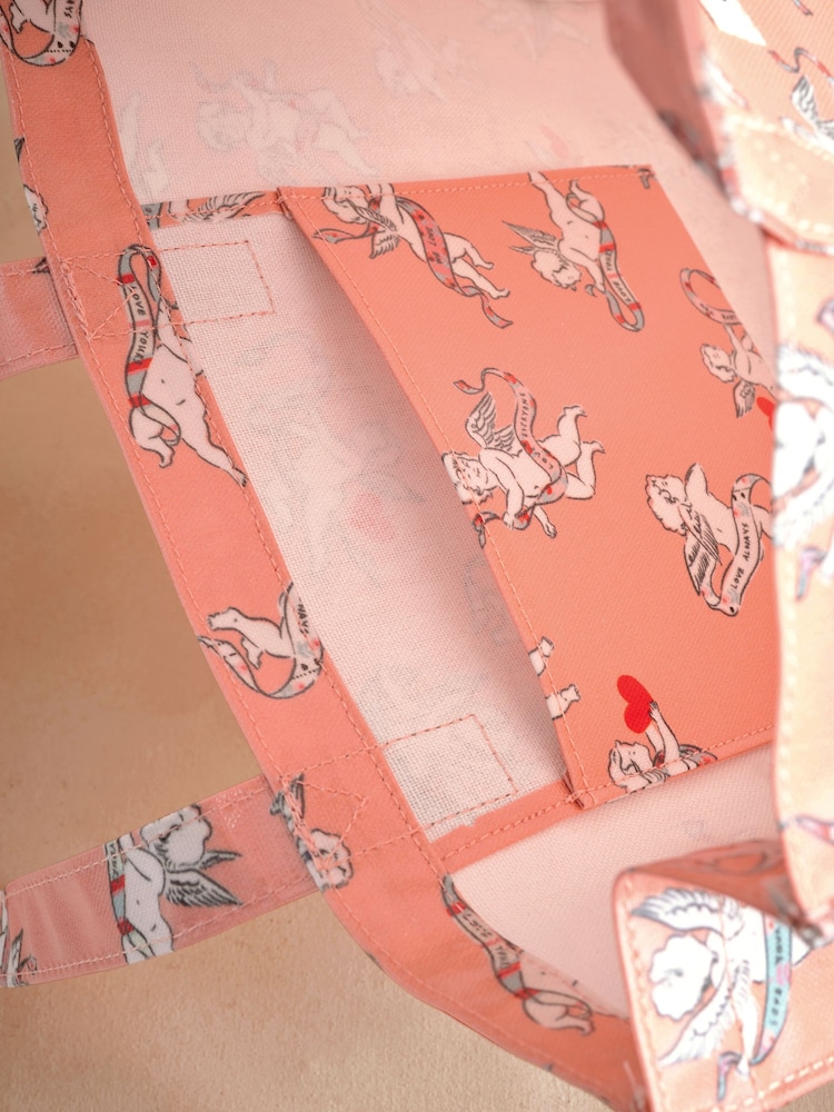 Cath Kidston Red/Pink Cupids Large Book Bag - Image 3 of 3