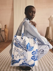 Cath Kidston Blue/White Daydream Floral Large Book Bag - Image 1 of 8