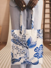 Cath Kidston Blue/White Daydream Floral Large Book Bag - Image 2 of 8