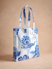 Cath Kidston Blue/White Daydream Floral Large Book Bag - Image 6 of 8