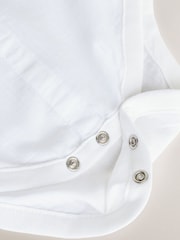 White 100% Cotton Baby Shirt Bodysuit - Image 9 of 9