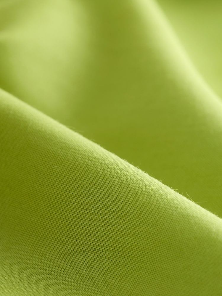 Lime Green Sleeveless Twofer 100% Cotton Dress - Image 2 of 3