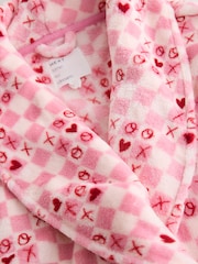 Pink Hearts Supersoft Dressing Gown - Image 2 of 3