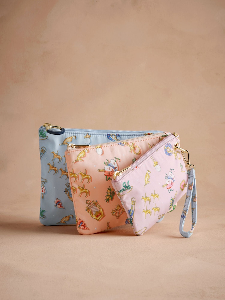 Cath Kidston Pink/Blue Charmed Layered Pouch Bag - Image 1 of 5
