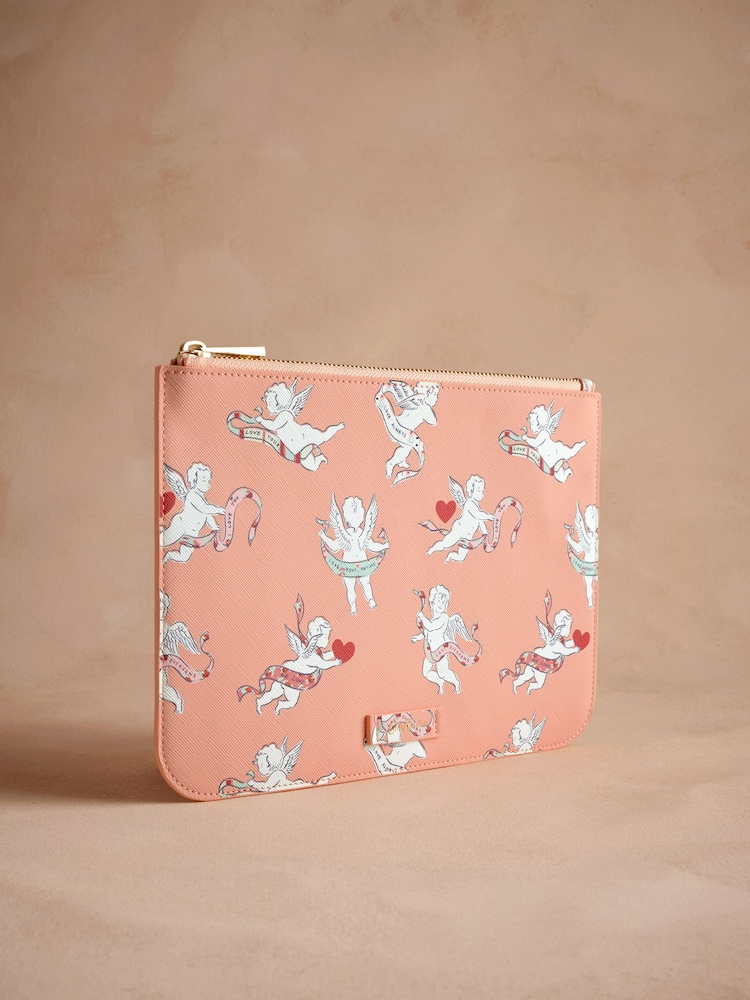 Cath Kidston Pink Cupids Essentials Pouch - Image 1 of 3