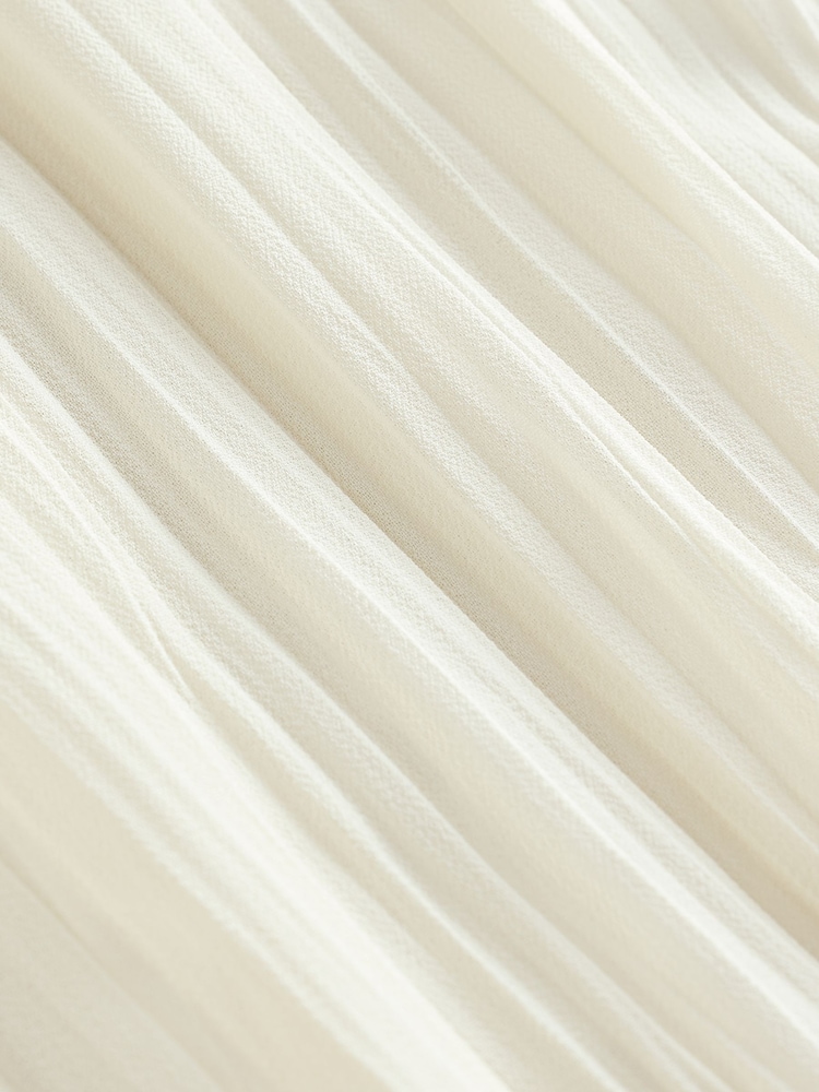 Ecru White Ecru Long Sleeves Crinkle Blouse - Image 2 of 4