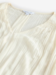 Ecru White Ecru Long Sleeves Crinkle Blouse - Image 4 of 4