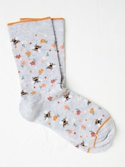 FatFace Grey Bee Floral Women's Socks - Image 1 of 2