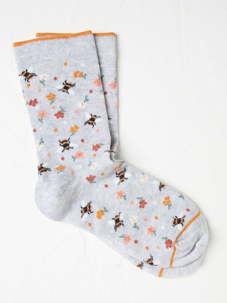 Grey Bee Floral - Calcetines para mujer de FatFace - Imagen 1 de 2 Grey Bee Floral - Calcetines para mujer de FatFace - Imagen 1 de 2