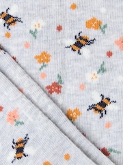 FatFace Grey Bee Floral Women's Socks - Image 2 of 2