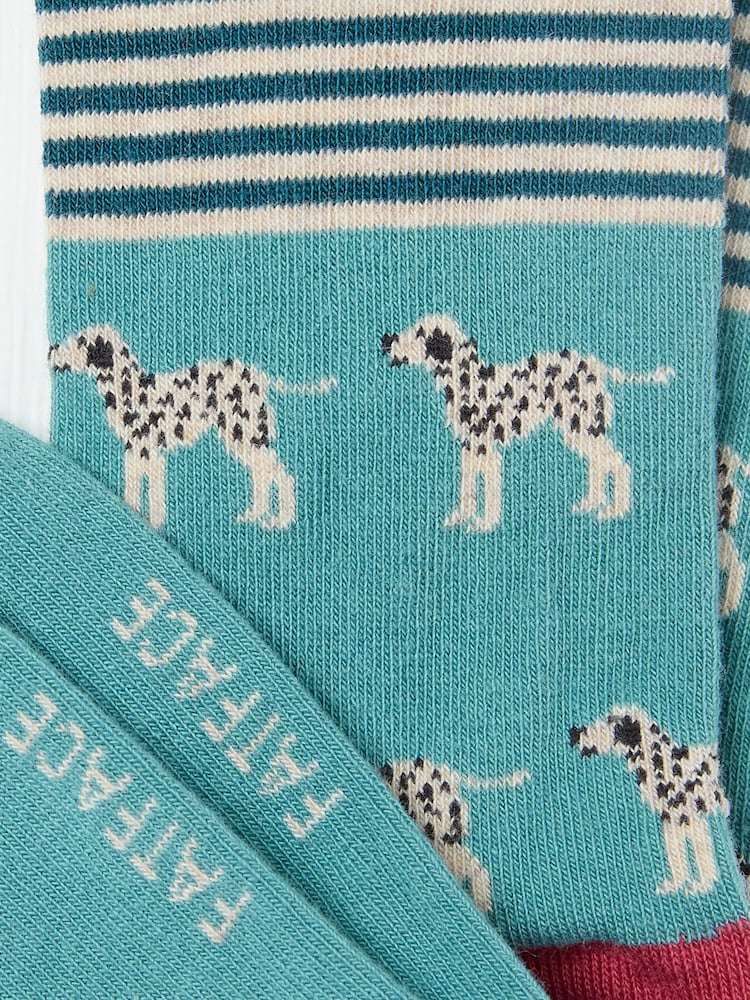 FatFace Green Dalmatian Women's Socks - Image 2 of 2