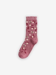 FatFace Purple Bee Floral Women's Socks - Image 2 of 3