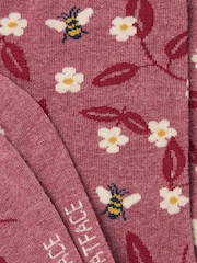 FatFace Purple Bee Floral Women's Socks - Image 3 of 3