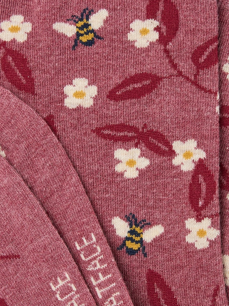 FatFace Purple Bee Floral Women's Socks - Image 3 of 3