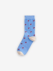 FatFace Blue Ladybird Women's Socks - Image 2 of 3