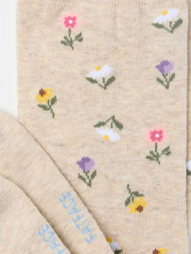 FatFace Natural Floral Women's Socks - Image 2 of 2