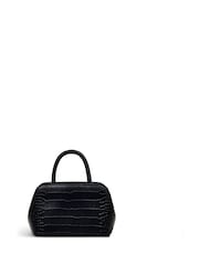 Radley London Small Liverpool Street Icon Faux Croc Effect Ziptop Grab Black Bag - Image 2 of 4