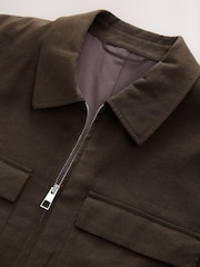 Brown Cotton Linen Blend Shacket - Image 10 of 10
