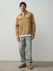 Fred Perry Twill Zip Up Overshirt - Image 2 of 7