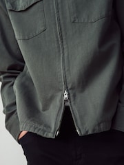 Fred Perry Twill Zip Up Overshirt - Image 6 of 8