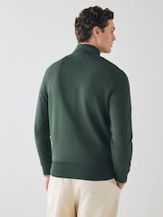 Зеленый - Fred Perry Quarter Zip Sweatshirt - Image 3 of 6