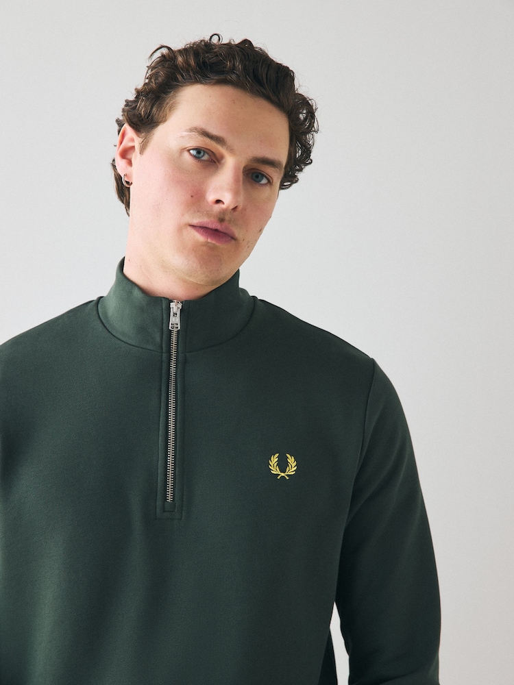 Fred Perry Quarter Zip Sweatshirt - Image 4 of 6
