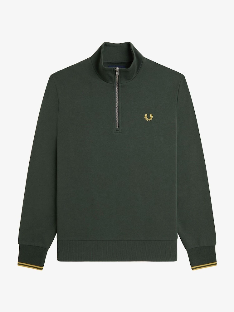 Fred Perry Quarter Zip Sweatshirt - Image 5 of 6
