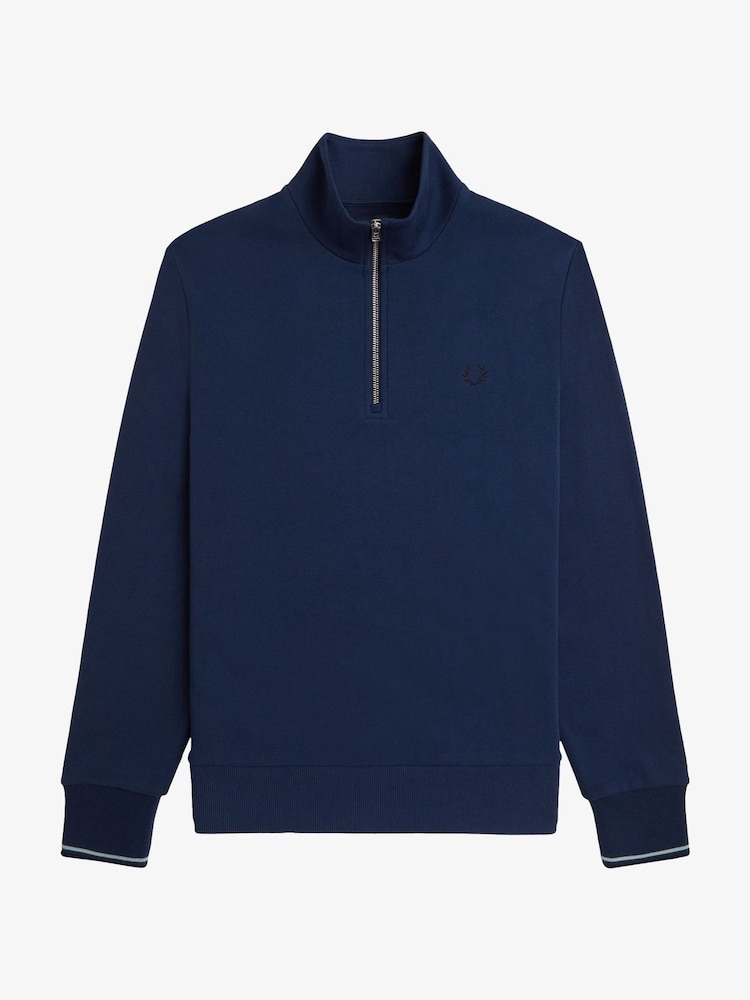 Fred Perry Quarter Zip Sweatshirt - Image 6 of 7