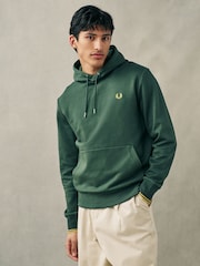 Зеленый - Толстовка без застежек с контрастной отделкой Fred Perry - Image 1 of 7