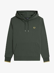 Зеленый - Толстовка без застежек с контрастной отделкой Fred Perry - Image 6 of 7
