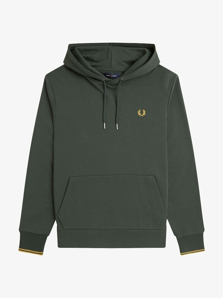 Зелений - Худі з окантовкою Fred Perry - Image 6 of 7