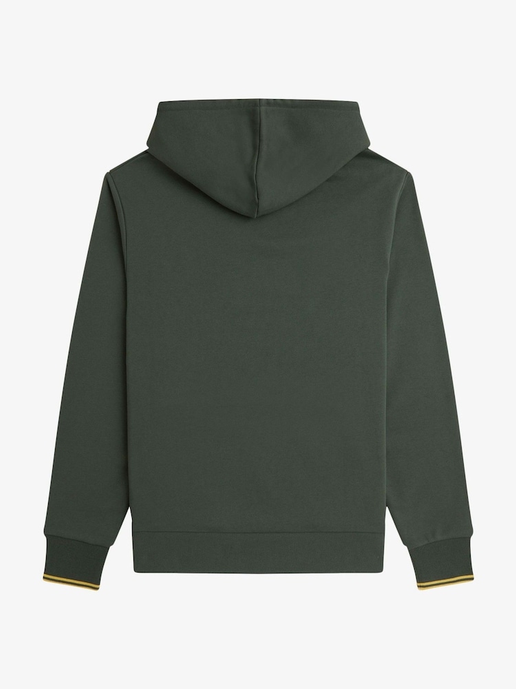 Зеленый - Толстовка без застежек с контрастной отделкой Fred Perry - Image 7 of 7