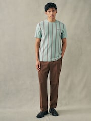 Camiseta de piqué y crepé a rayas de Fred Perry - Imagen 2 de 6