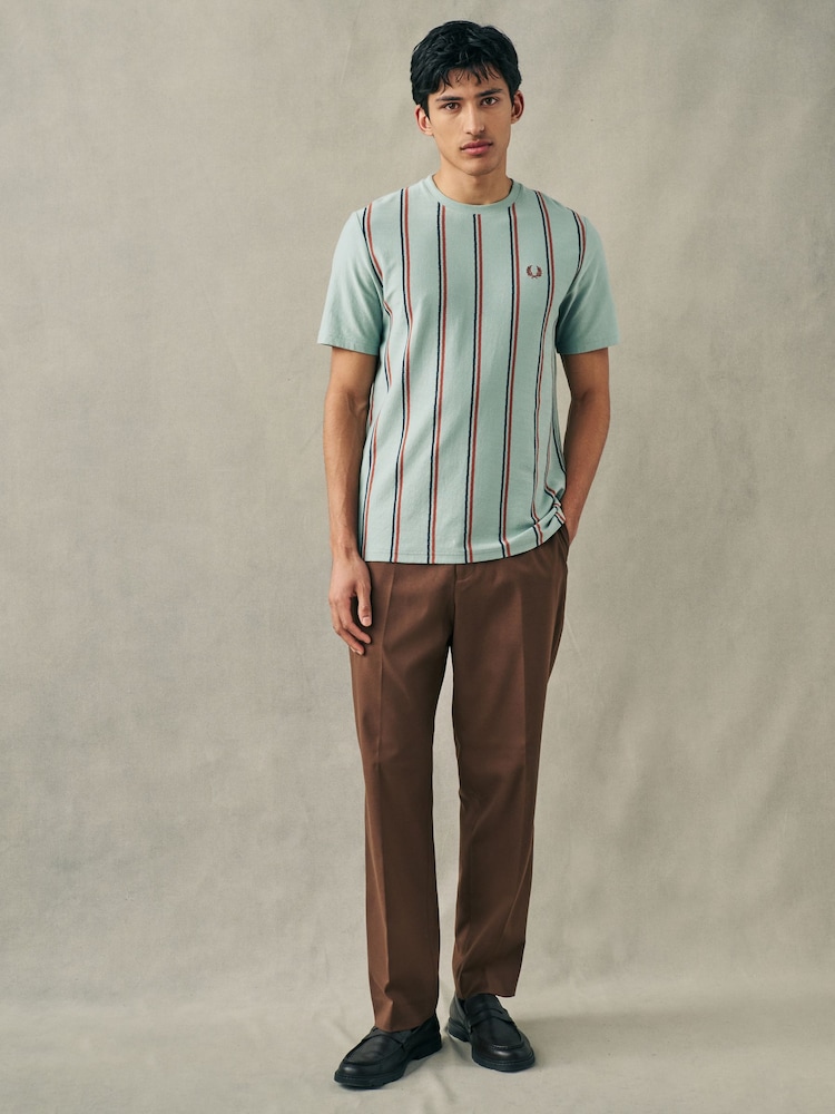Camiseta de piqué y crepé a rayas de Fred Perry - Imagen 2 de 6
