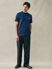Fred Perry Geometric Jacquard T-Shirt - Image 3 of 5
