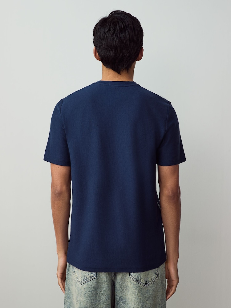Fred Perry Striped Crepe Pique T-Shirt - Image 2 of 6