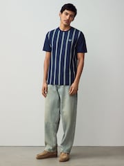 Fred Perry Striped Crepe Pique T-Shirt - Image 3 of 6