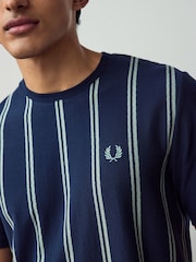 Fred Perry Striped Crepe Pique T-Shirt - Image 4 of 6