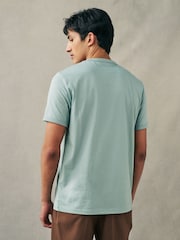 Голубой - Fred Perry Cotton T-Shirt - Image 3 of 6