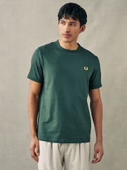 Зеленый - Fred Perry Cotton T-Shirt - Image 1 of 6