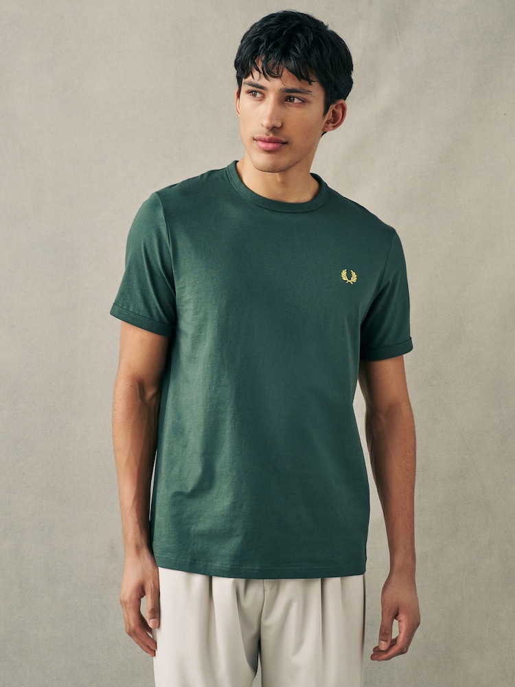 Зеленый - Fred Perry Cotton T-Shirt - Image 1 of 6