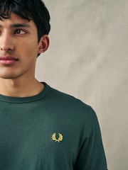 Зеленый - Fred Perry Cotton T-Shirt - Image 2 of 6