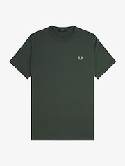 Зеленый - Fred Perry Cotton T-Shirt - Image 5 of 6