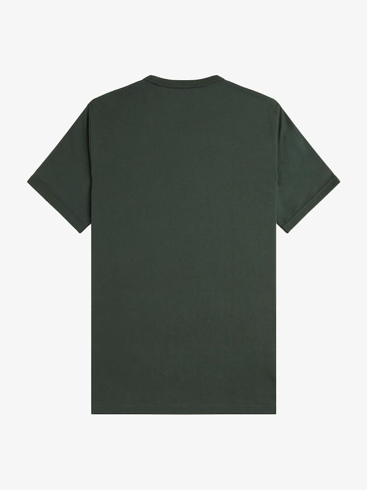 Зеленый - Fred Perry Cotton T-Shirt - Image 6 of 6