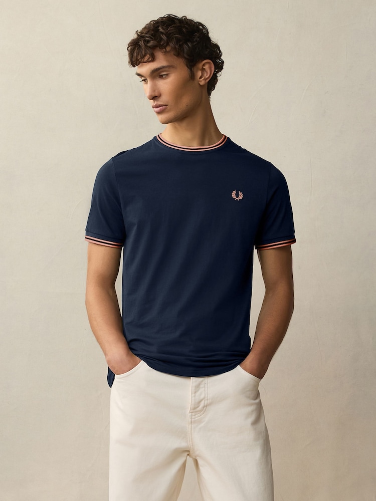 Fred Perry Twin Tipped Logo T-Shirt - Image 1 of 7