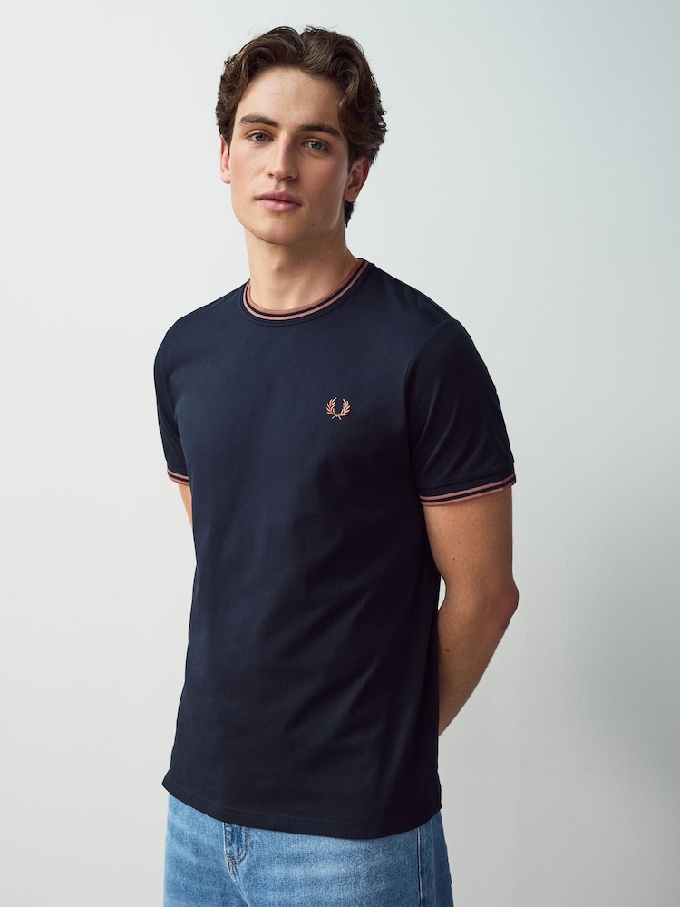 Fred Perry Twin Tipped Logo T-Shirt - Image 2 of 7