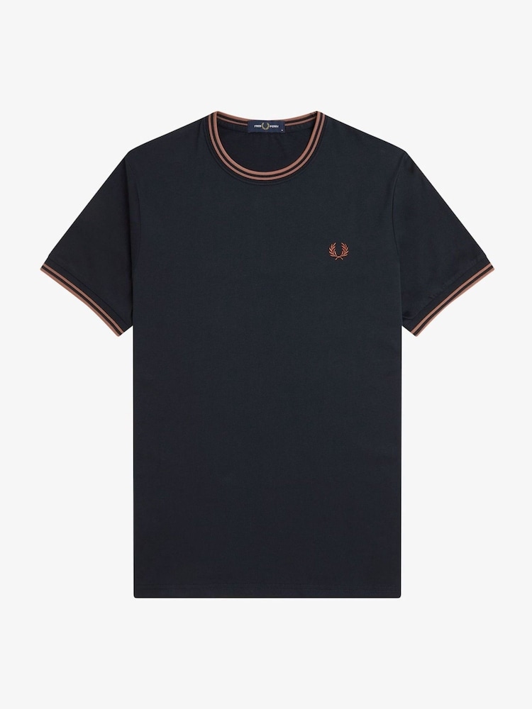 Fred Perry Twin Tipped Logo T-Shirt - Image 6 of 7