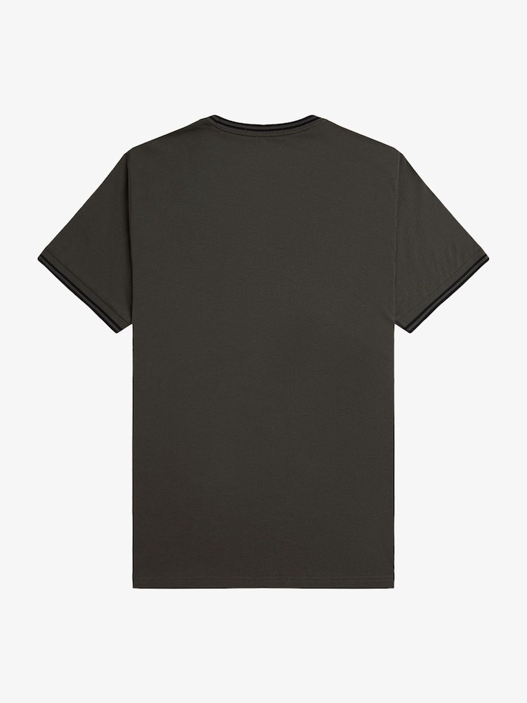 Черный Raven - Футболка с контрастной отделкой и логотипом Fred Perry - Image 6 of 6