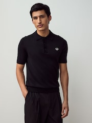Fred Perry Cotton Knitted Polo Shirt - Image 1 of 6