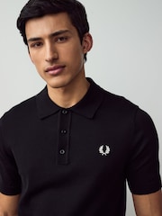 Fred Perry Cotton Knitted Polo Shirt - Image 4 of 6